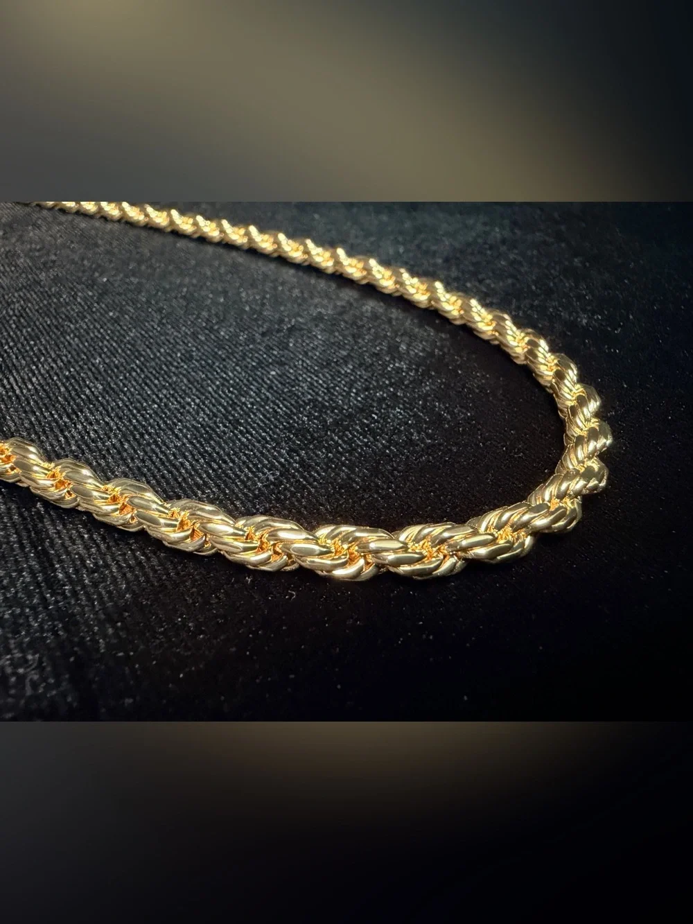 14K Stamped Gold Filled Rope Chain 22in 5.2MM Very Nice! Brand New